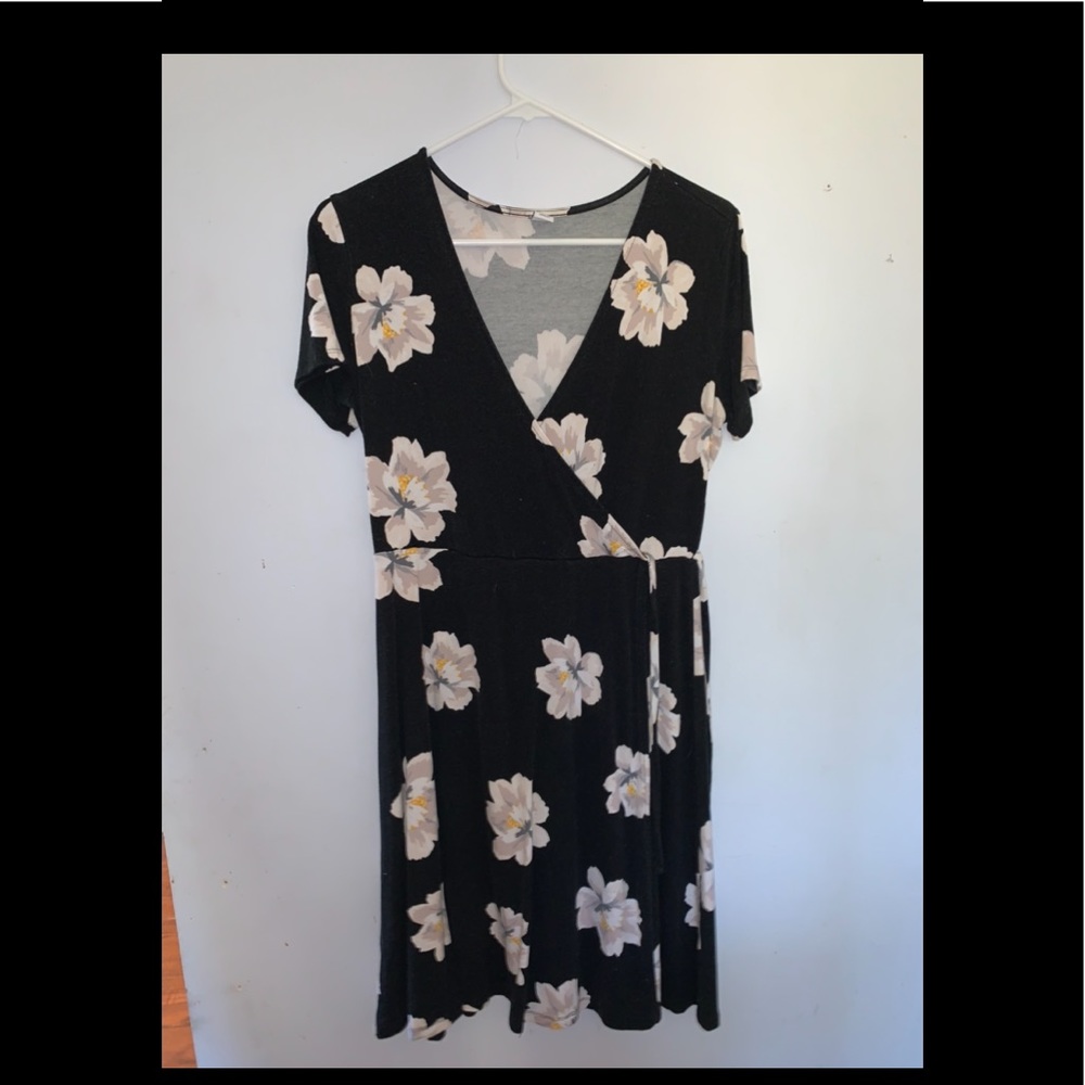 Old Navy floral faux wrap dress